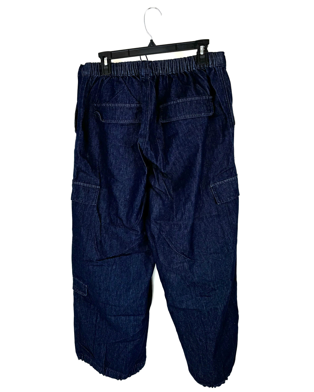 Dark Blue Denim Cargo Pants - Size 1X