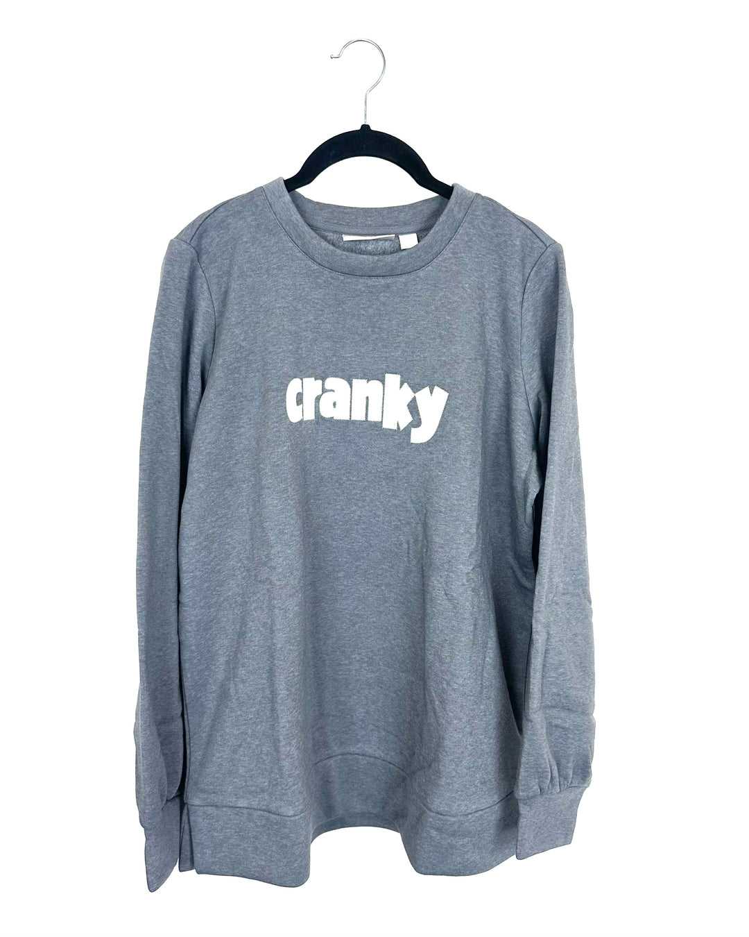 Gray "Cranky" Fleece Interior Top - Size 4/6