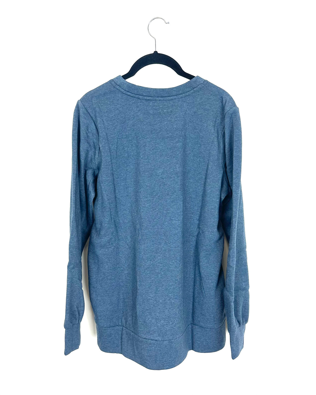 Heathered Blue "Cranky" Fleece Interior Top - Size 4/6