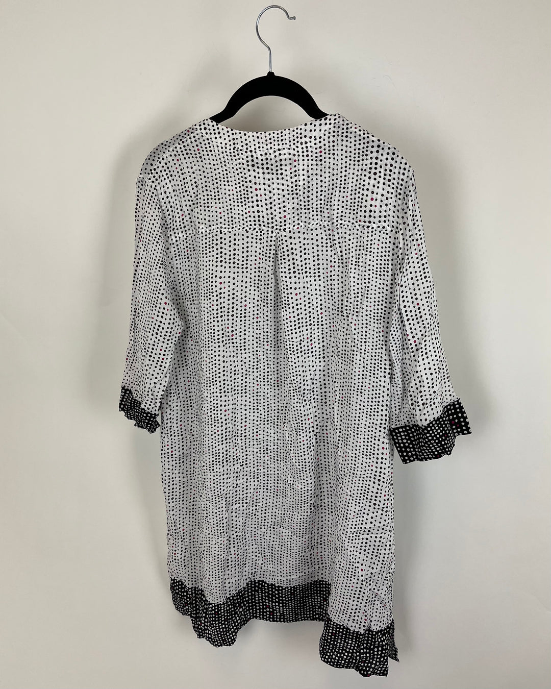 POLKA DOT BUTTON UP NIGHTGOWN - SMALL