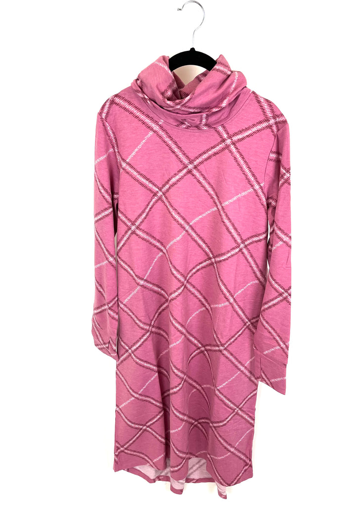 Rose Pink Plaid Lounge Dress - Size 6/8