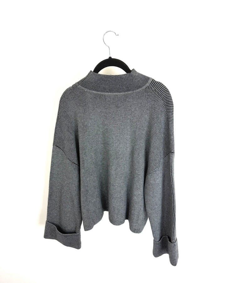 Gray Cropped Sweater - Size 4/6