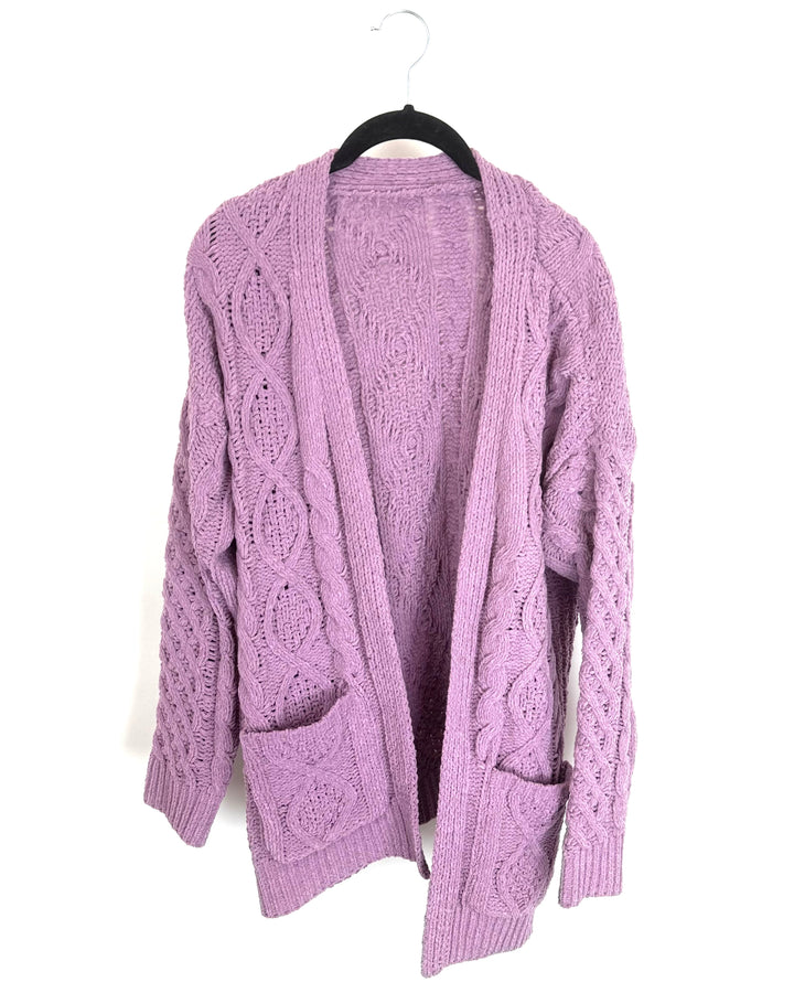 Purple Knit Cardigan - Size 6/8