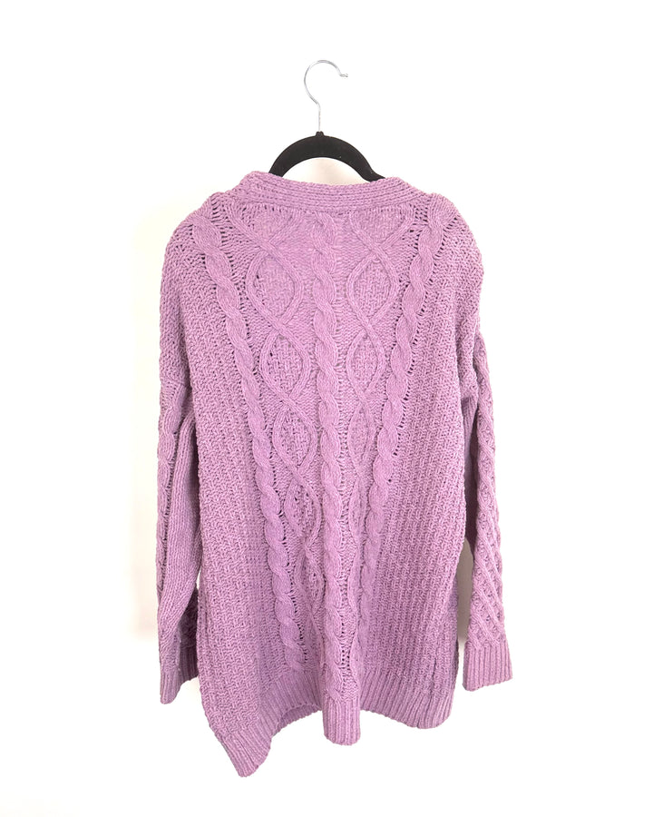 Purple Knit Cardigan - Size 6/8