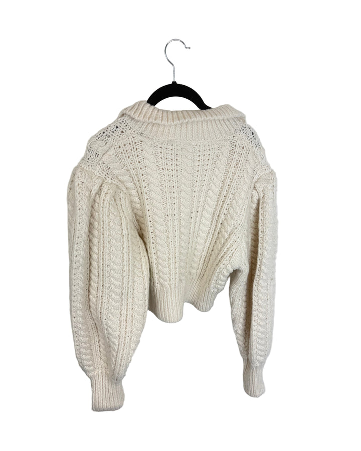 Cropped Knit Sweater - Size 0/2