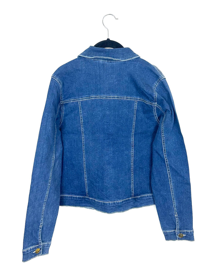 Dark Blue Denim Jacket - Size 4/6