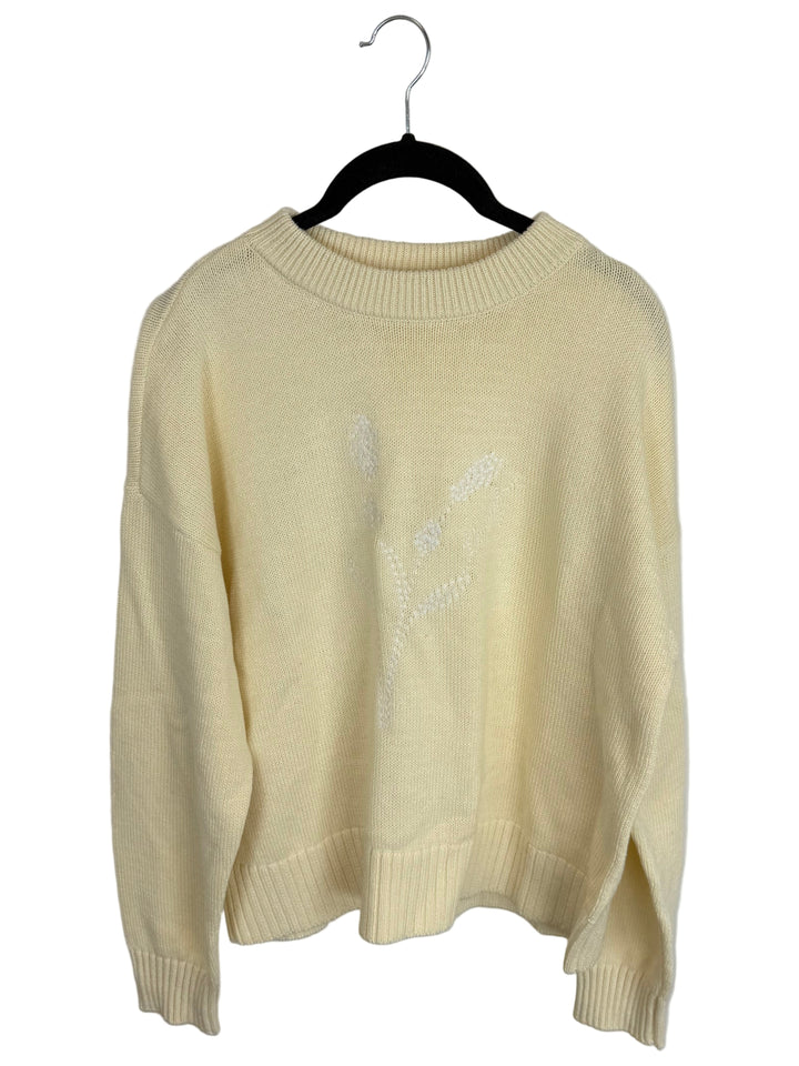 Yellow Embroidered Sweater - Size 4/6