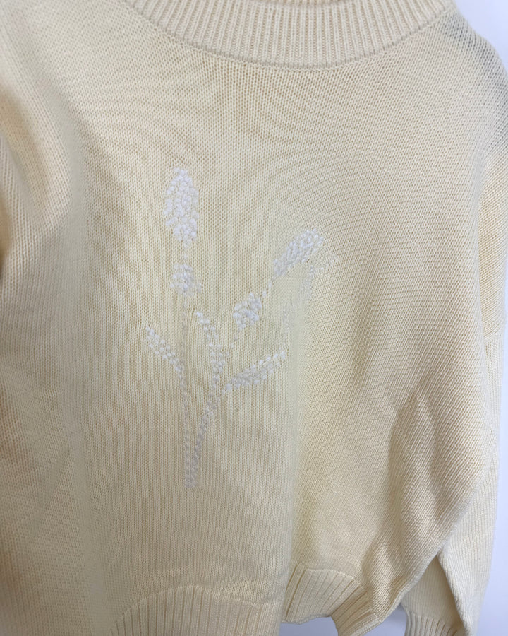 Yellow Embroidered Sweater - Size 4/6