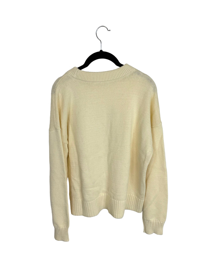 Yellow Embroidered Sweater - Size 4/6