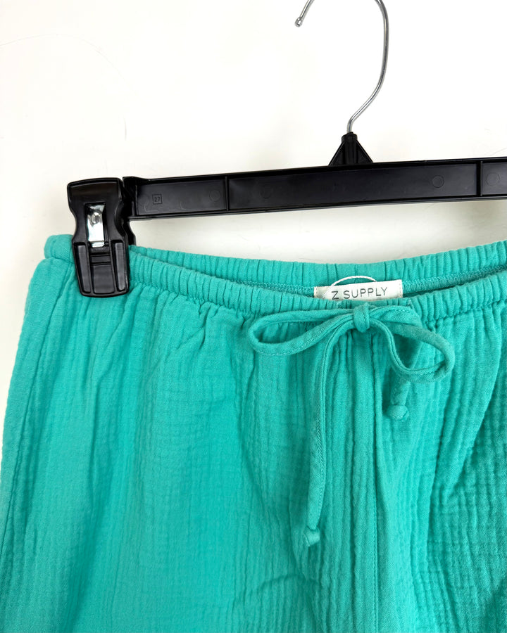 Teal Cropped Pants - Size 2/4