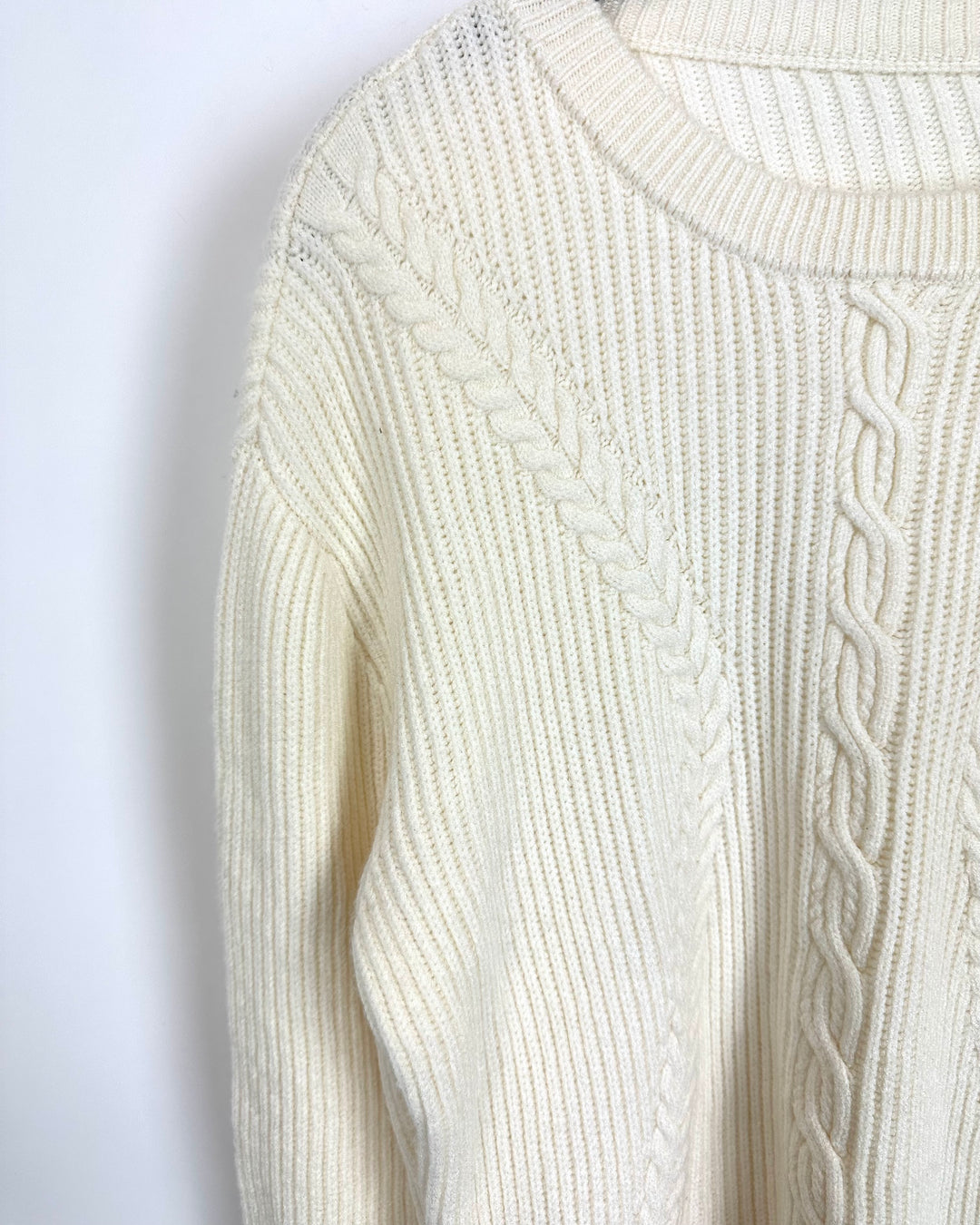 Cream Knit Stretchy Top - Size 6/8