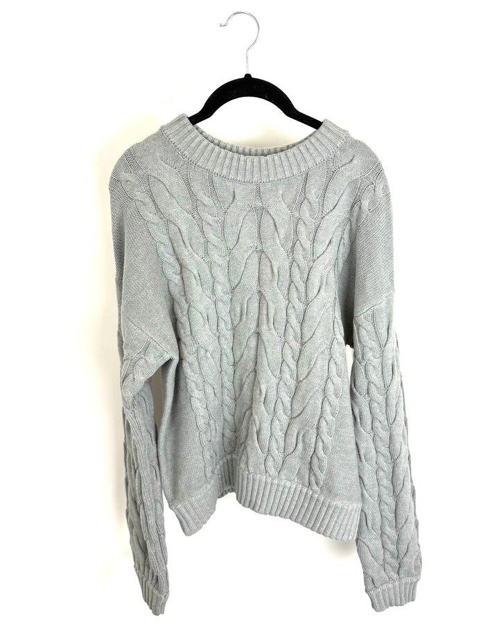 Gray Cable Knit Sweater - Size 2/4