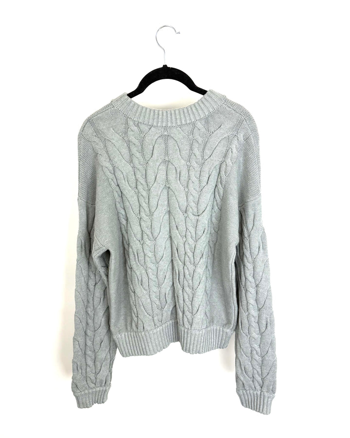 Gray Cable Knit Sweater - Size 2/4