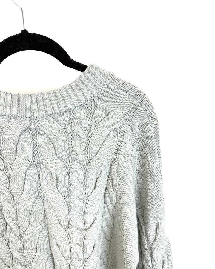 Gray Cable Knit Sweater - Size 2/4