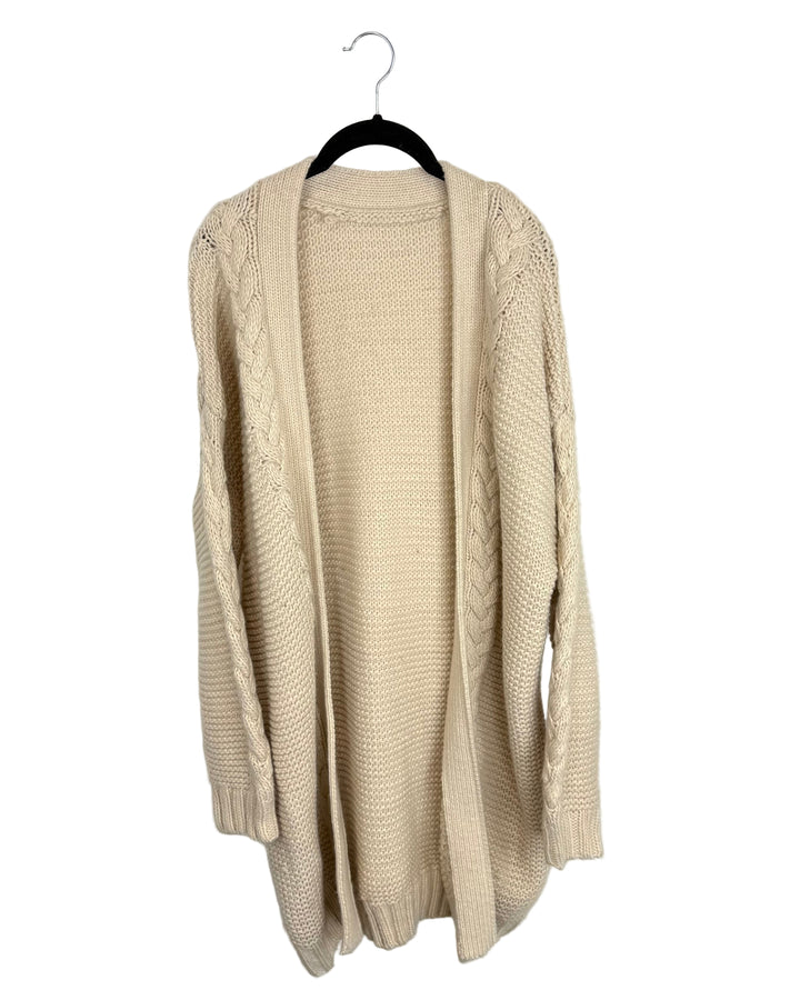 Cream Knit Cardigan - Size 8/10