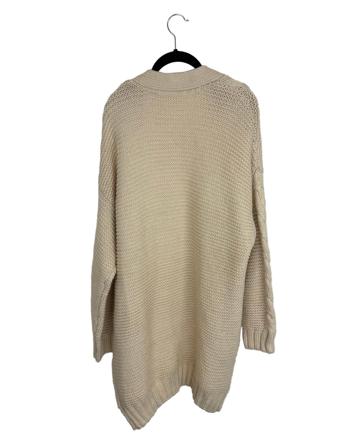 Cream Knit Cardigan - Size 8/10