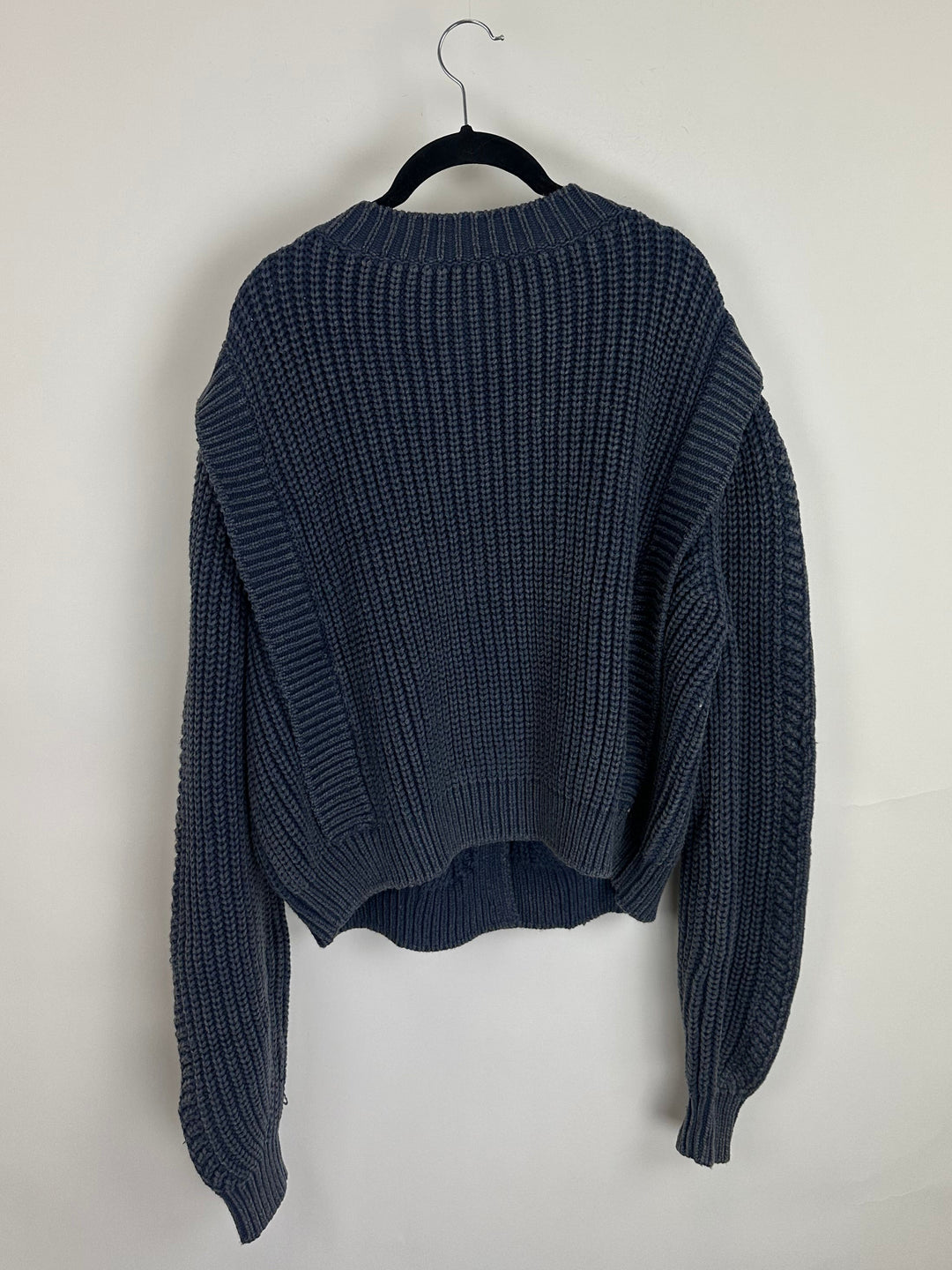 Blue Chunky Knit Cardigan - Size 6/8