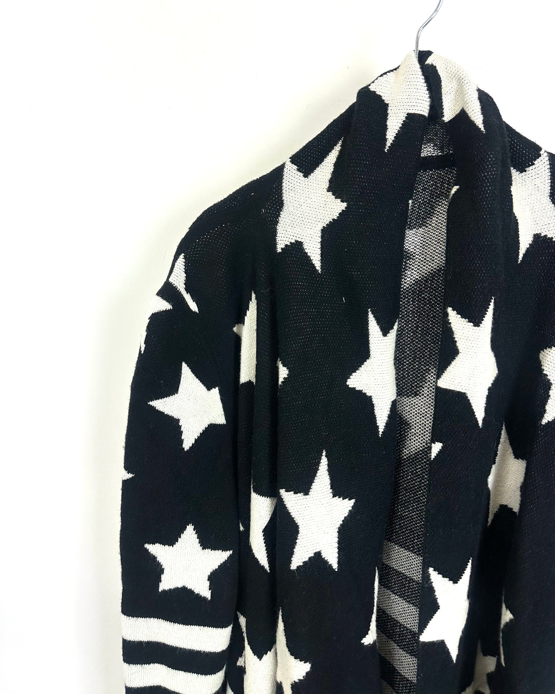 Black Star Print Cardigan - Size 4/6