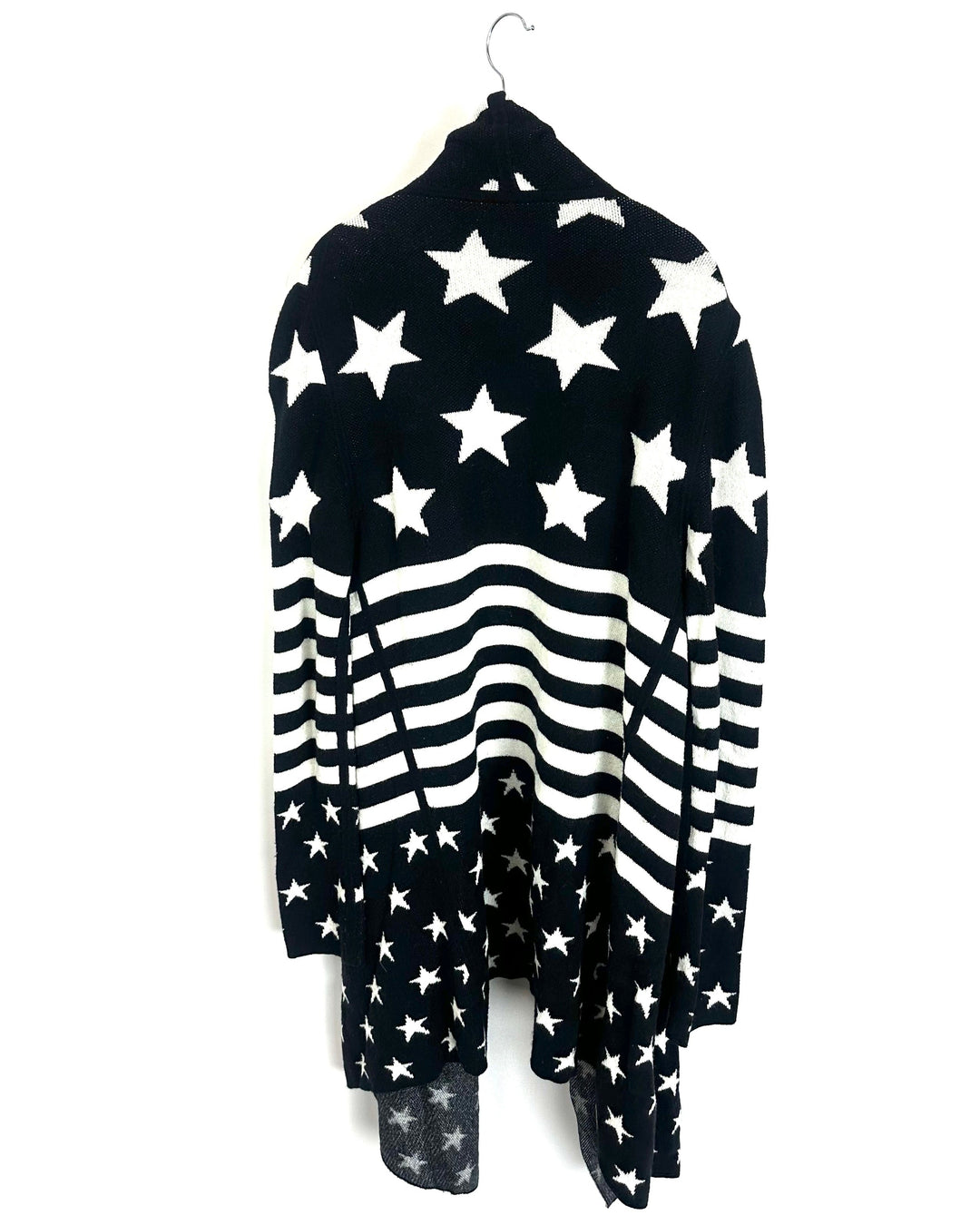 Black Star Print Cardigan - Size 4/6