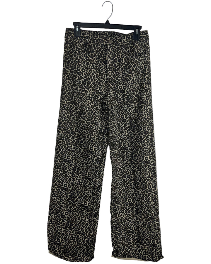 Leopard Print Jeans - Size 4
