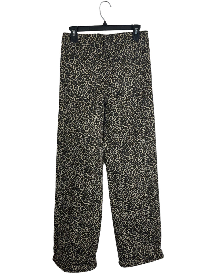 Leopard Print Jeans - Size 4