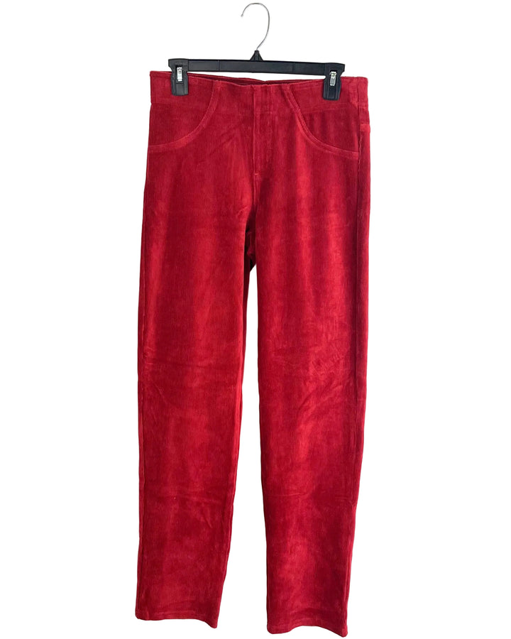 Deep Red Corduroy Pants - Size 2/4