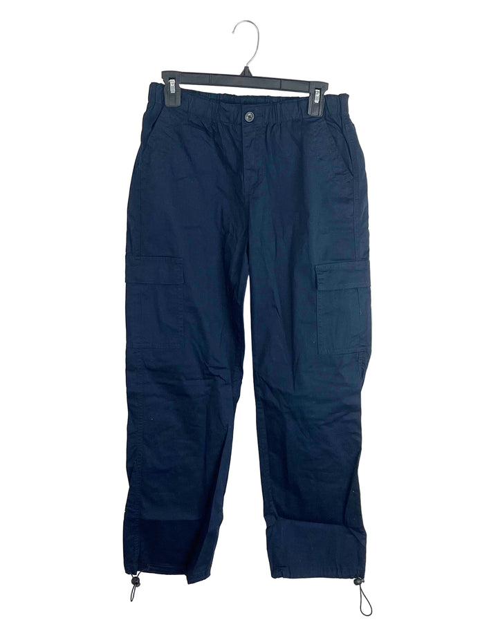 Navy Cargo Pants with Pockets - SIze 0/2