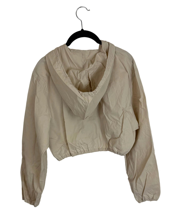 Beige Cropped Lightweight Jacket - Size 2/4