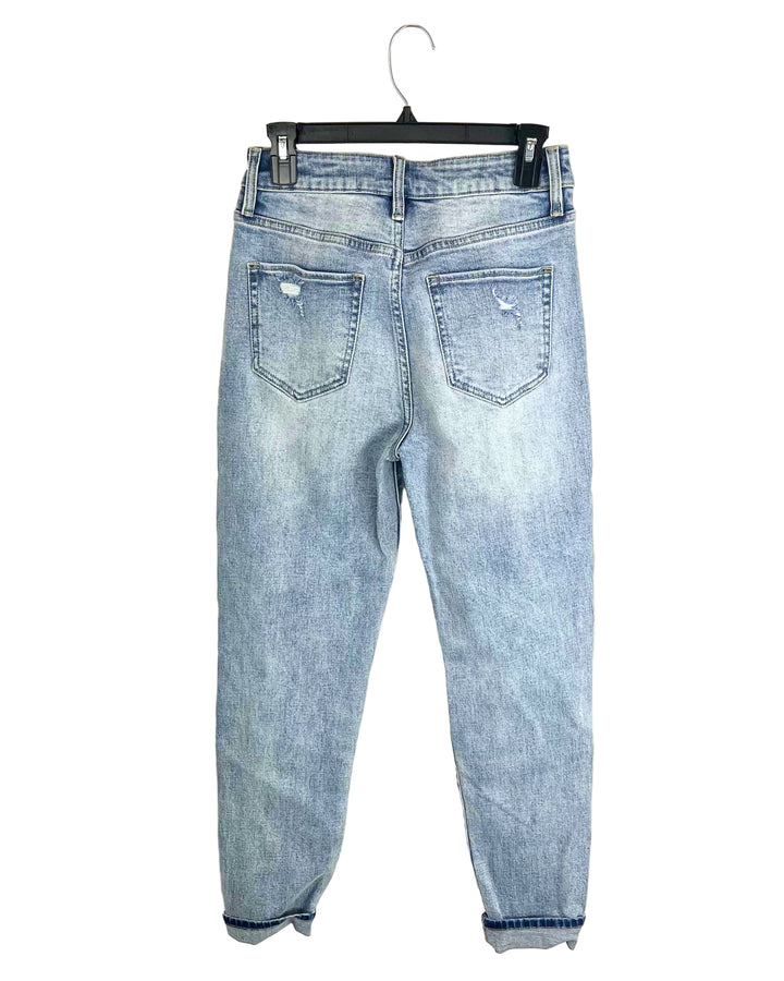 Distressed Button Up Jeans - Size 0/2