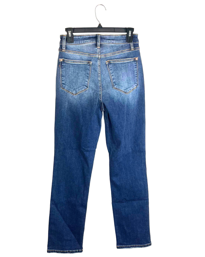 Dark Wash Straight Jeans - Size 0/2