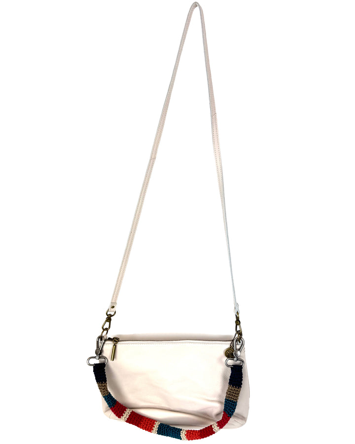 Cream and Multicolor Crochet Crossbody Bag