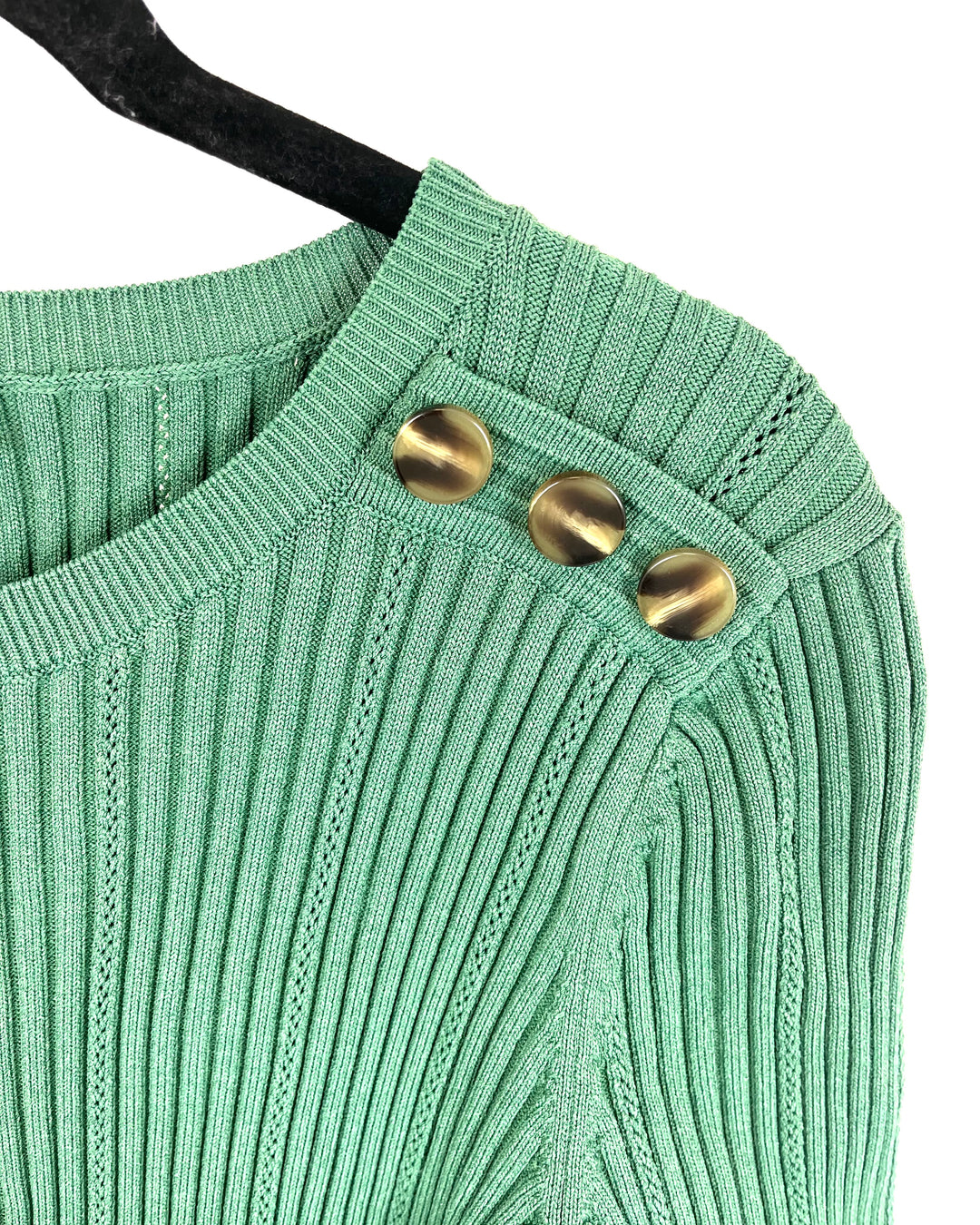 Green Ribbed Dress - Size 6