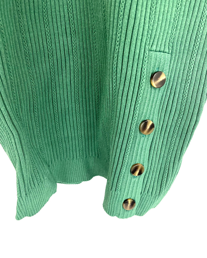 Green Ribbed Dress - Size 6