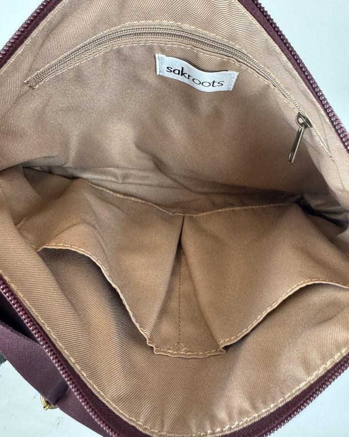 Rasin Brown & Steel Blue Floral Tote Bag