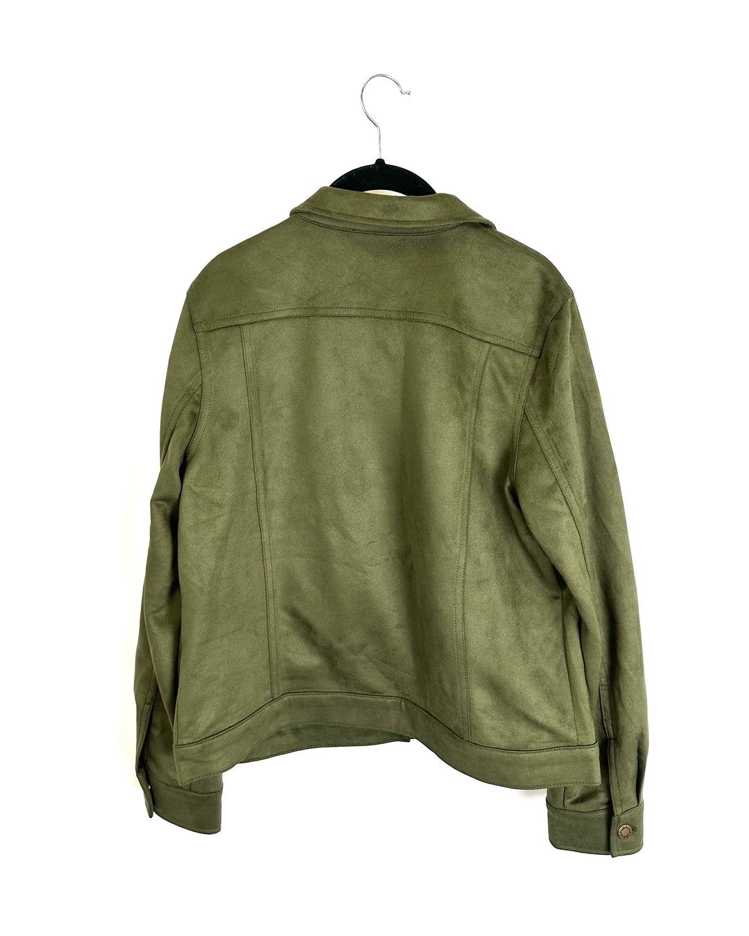 Green Faux Suede Jacket - Size 6/8