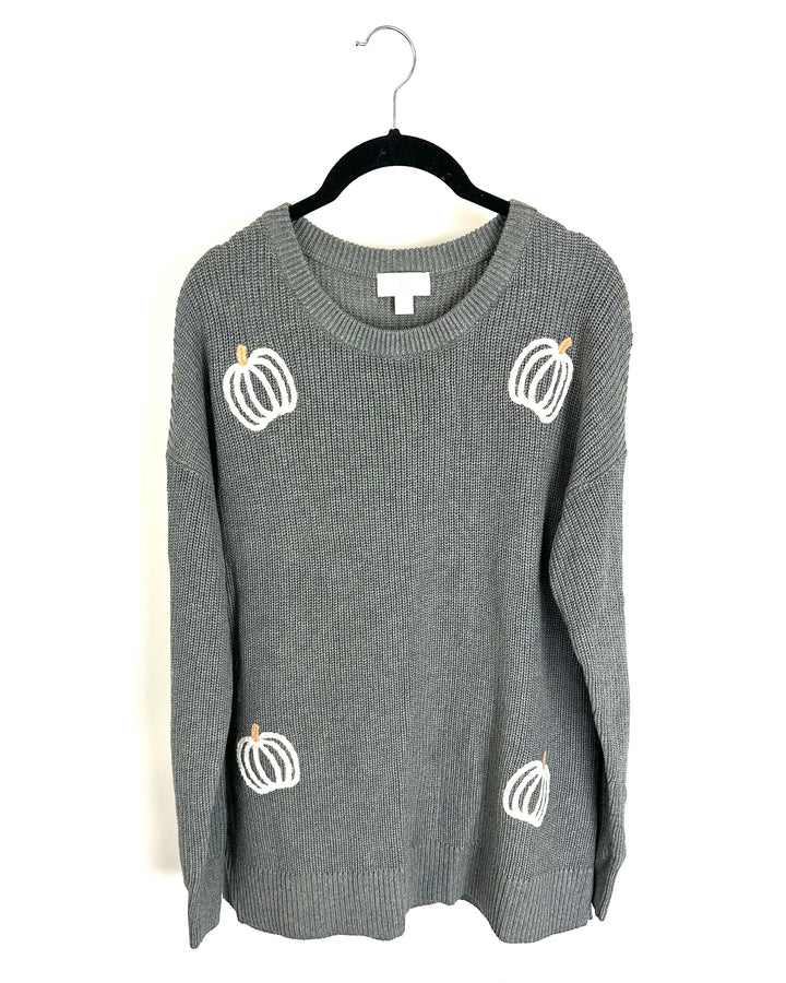 Gray Pumpkin Sweater - Size 4/6 & 6/8