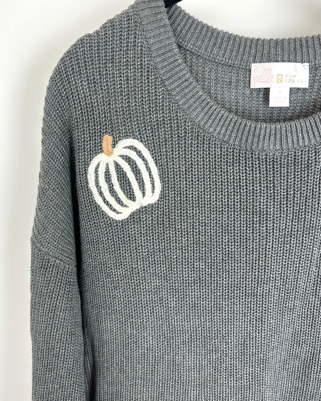 Gray Pumpkin Sweater - Size 4/6 & 6/8