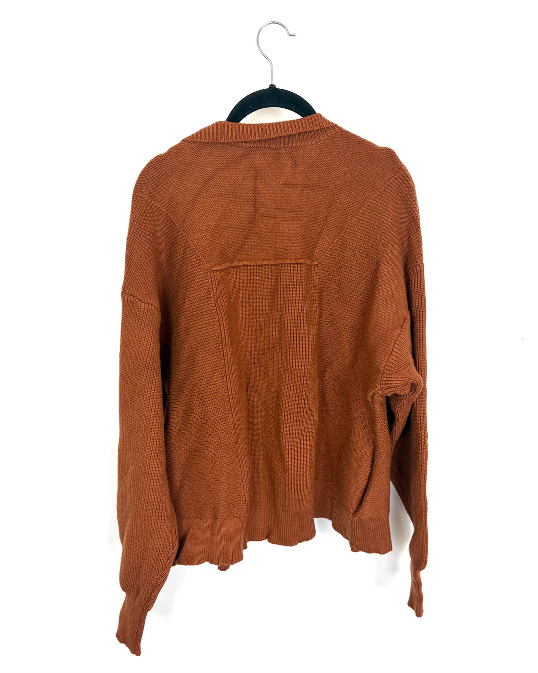 Burnt Orange Knit Cardigan - Size 2/4