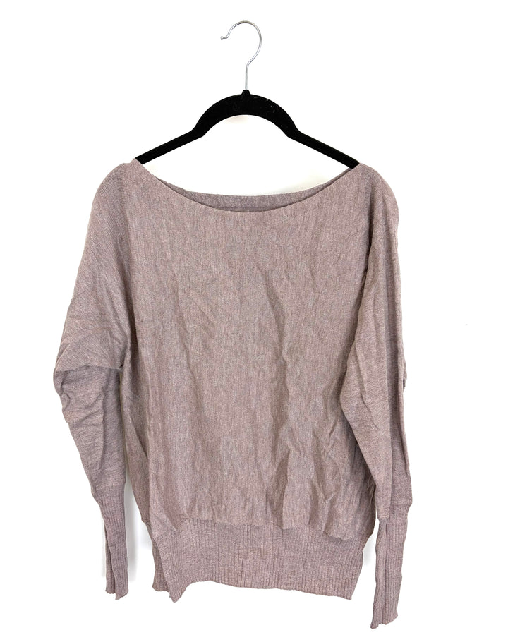 Light Mauve Boatneck Sweater - Size 4/6