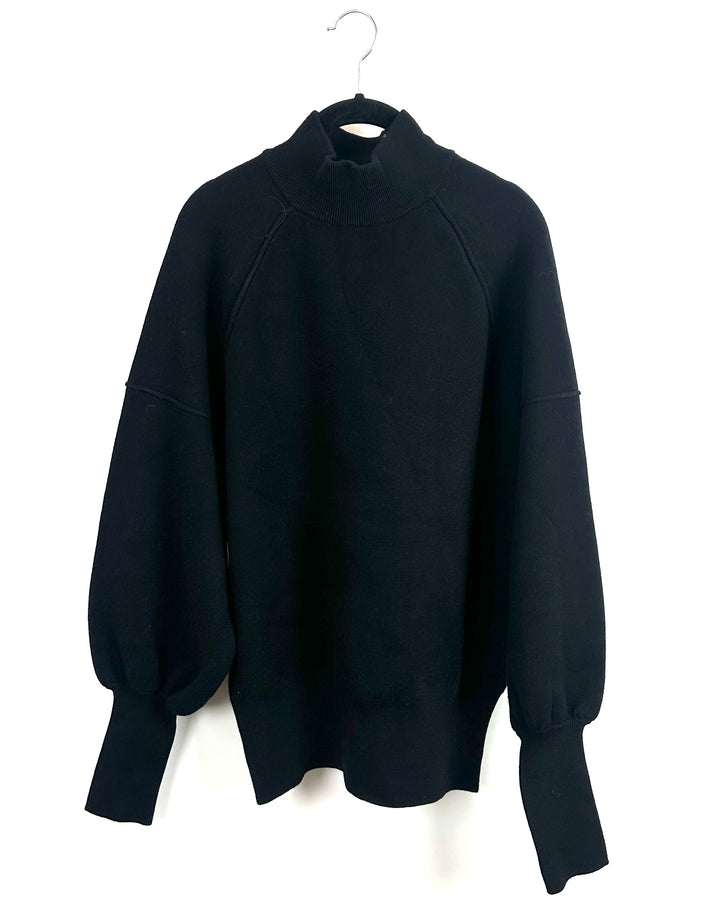 Black Mock Neck Sweater- 4/6
