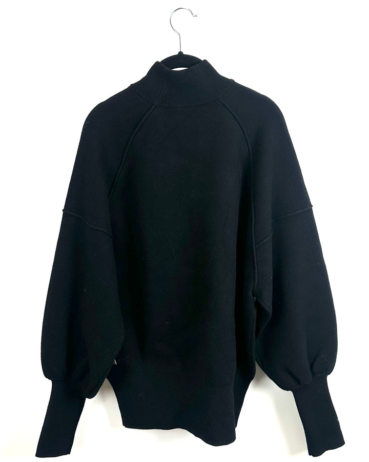 Black Mock Neck Sweater- 4/6