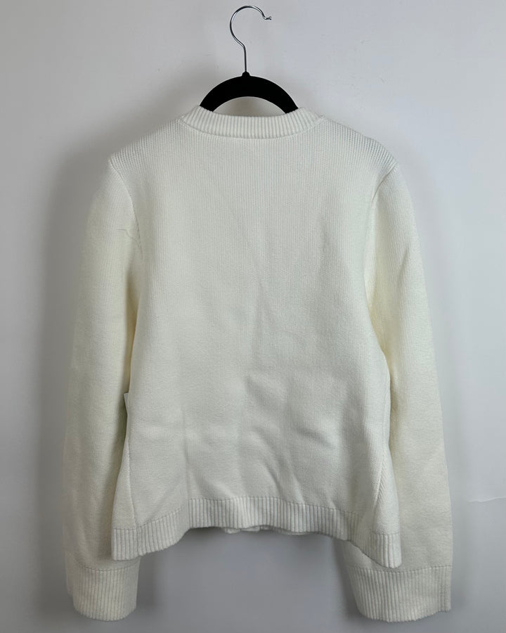 Cream Button-Up Cardigan - Size 4/6