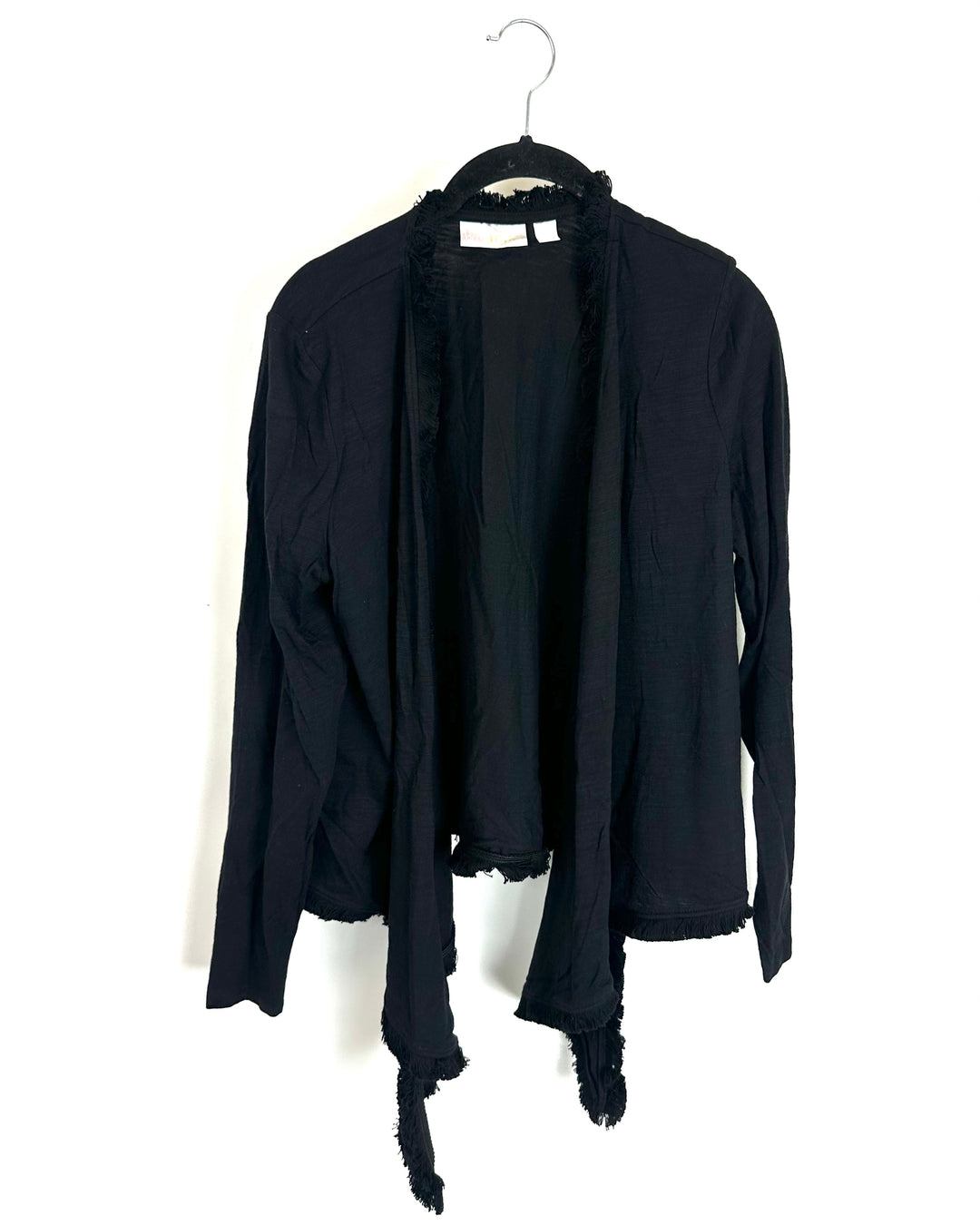 Black Asymmetric Tapered Shawl - Size 6/8