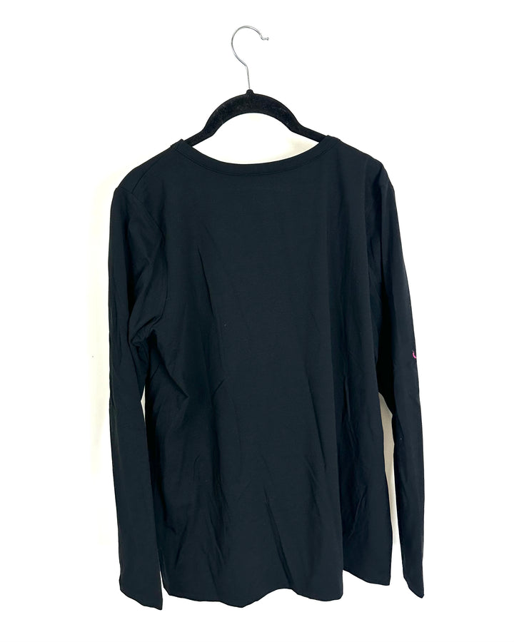 Black Basic Long Sleeve Top - Size 6/8