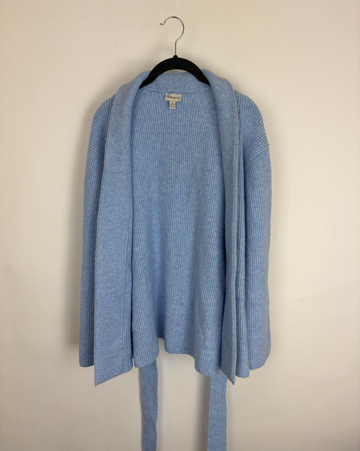 Sky Blue Belted Cardigan - Size 4/6
