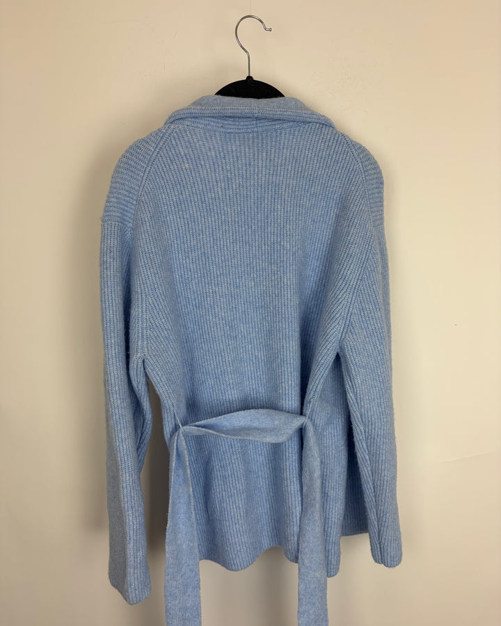 Sky Blue Belted Cardigan - Size 4/6
