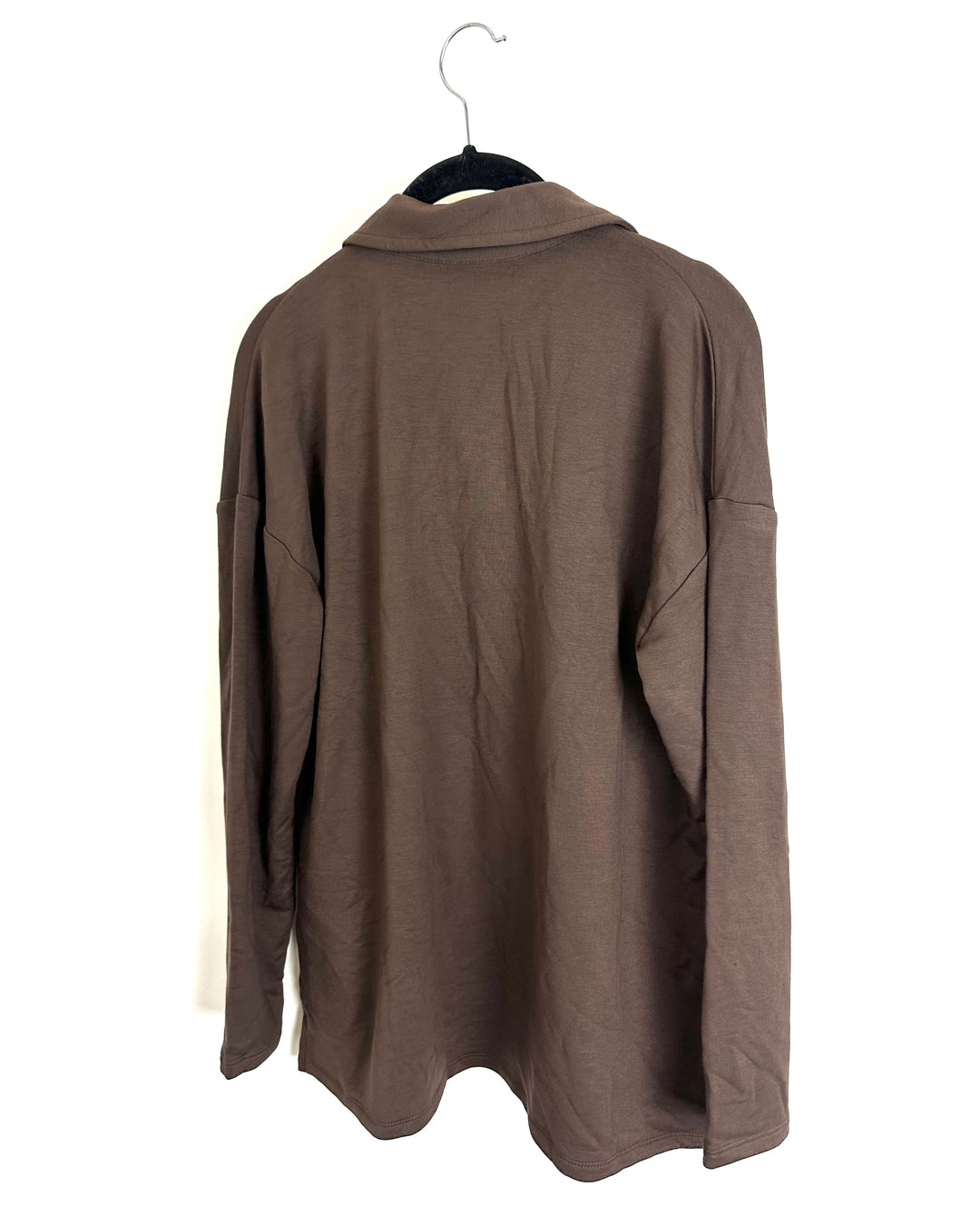 Brown Soft Collared Top - Size 6/8