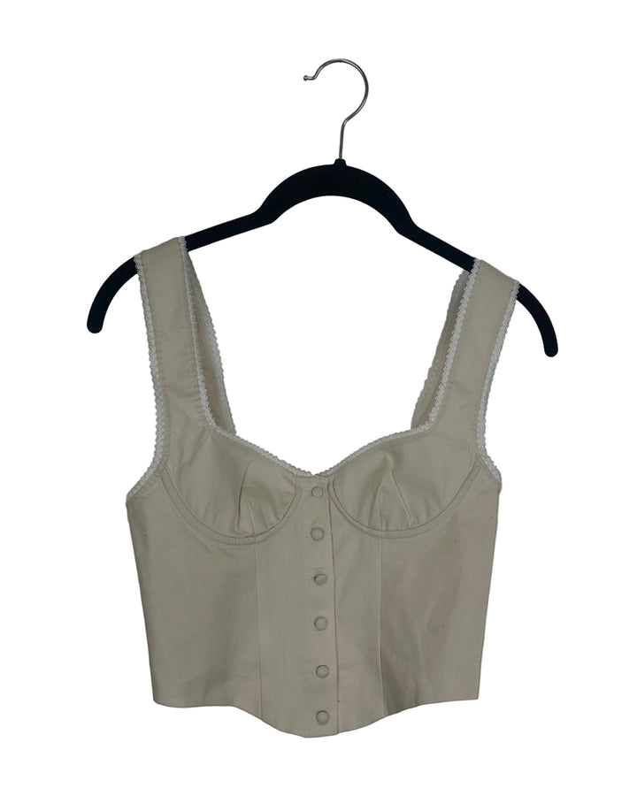 Tan Corset Style Tank Top - Size 0/2