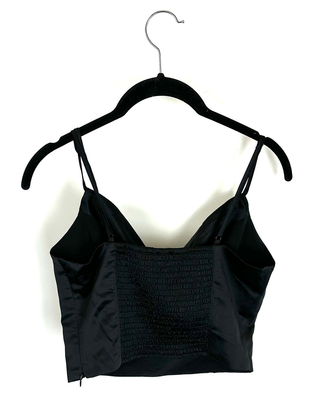 Dynamite Black Cowl Neck Crop Top - Small