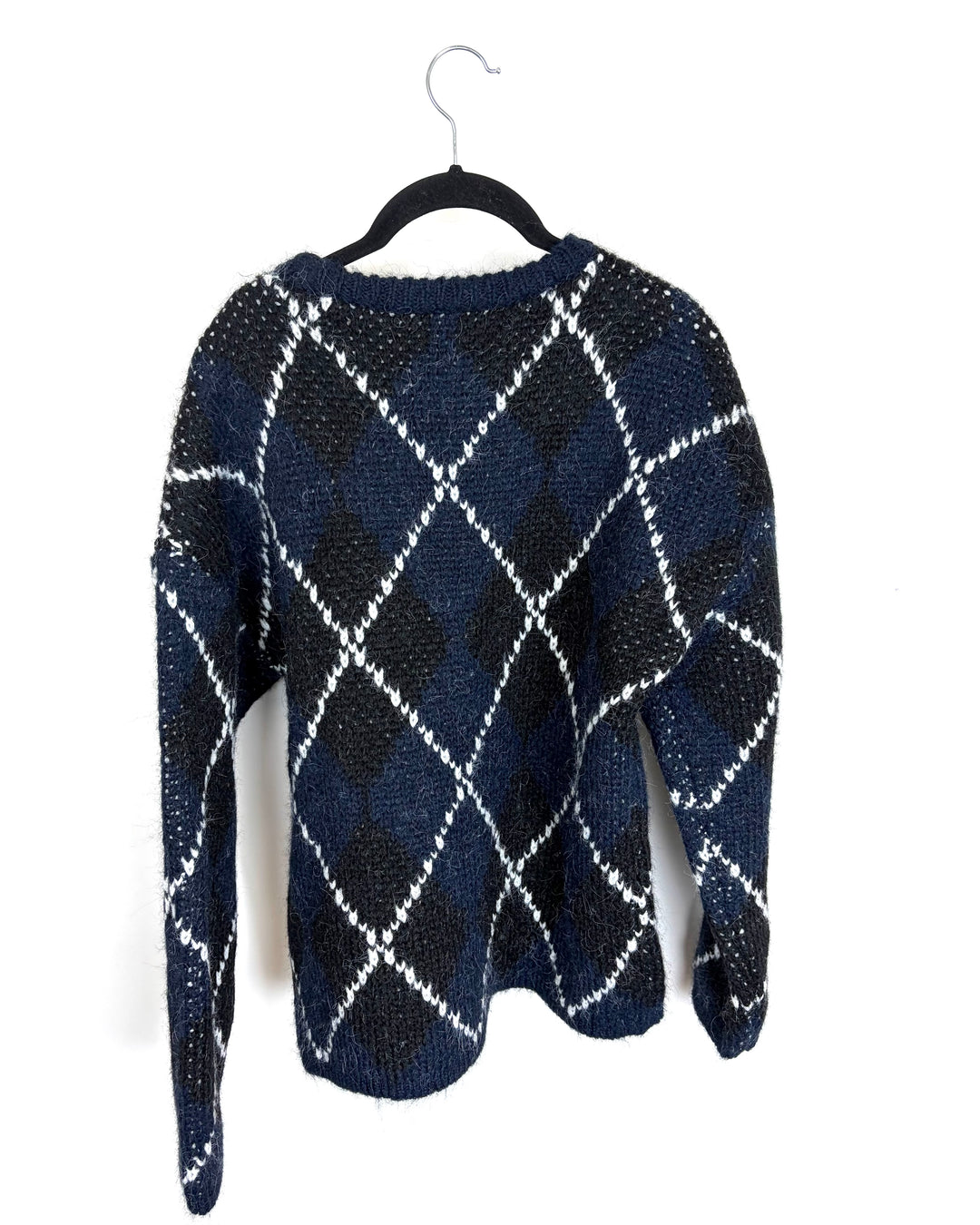 Navy Argyle Sweater - Size 6/8